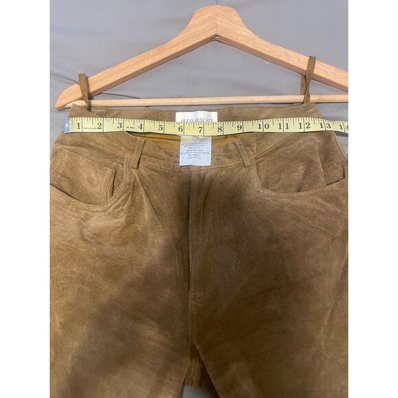 Hugo Buscati - Suede Leather Pants / size 6 / Brown - Picture 6 of 10